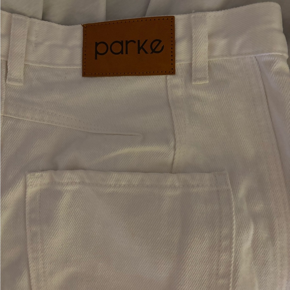 Limited Edition Parke horseshoe white/cream denim jeans NWOT - Picture 7 of 8
